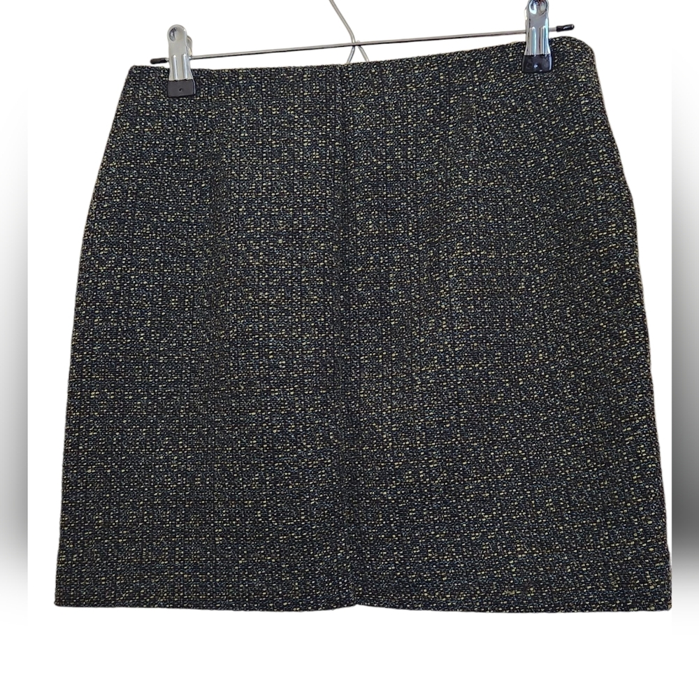 Elegant Black Tweed Skirt